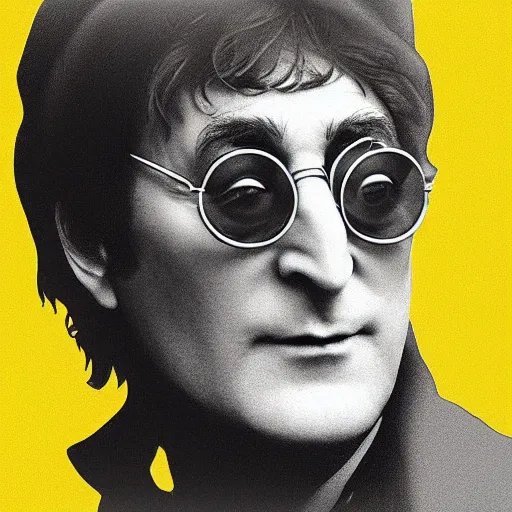 Prompt: john lennon inside a lemon