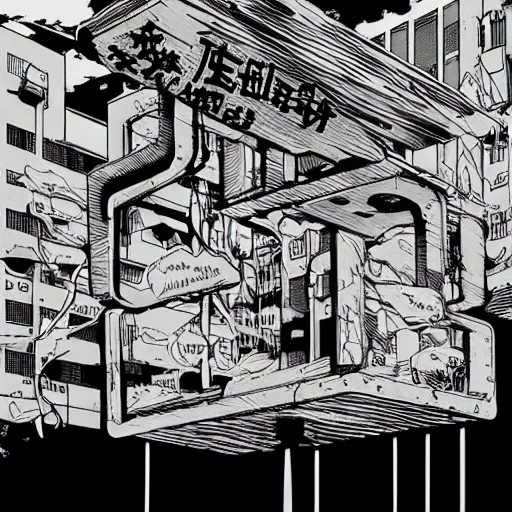 Image similar to shelter by porter robinson and junji ito, futuristic placard 8k hd