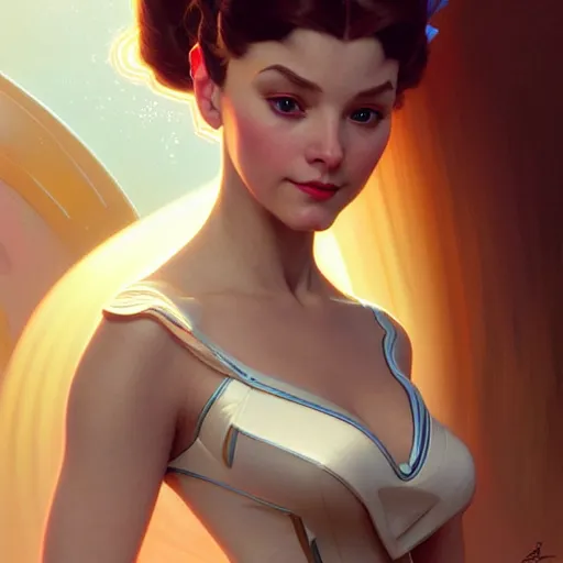 Prompt: judy jetson, intricate, elegant, highly detailed, digital painting, artstation, concept art, smooth, sharp focus, illustration, art by artgerm and greg rutkowski and alphonse mucha and william - adolphe bouguereau