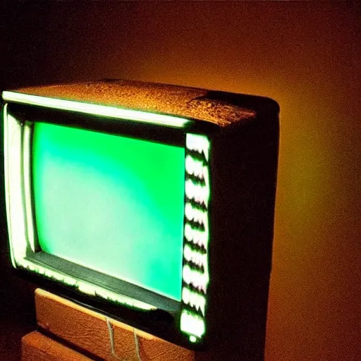 Image similar to old crt monitor with a glowing screen in a dark room, artistic, highly detailed, dramatic lighting, sharp focus, trending on pinterest