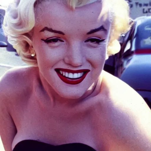 Image similar to Marilyn Monroe selfie in Los Angeles