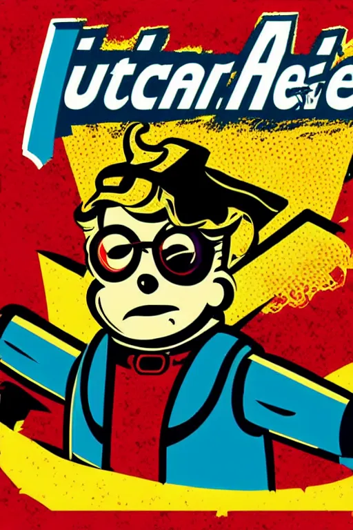 Image similar to fallout 7 6 retro futurist illustration art by butcher billy, sticker, colorful, illustration, highly detailed, simple, smooth and clean vector curves, no jagged lines, vector art, smooth andy warhol style