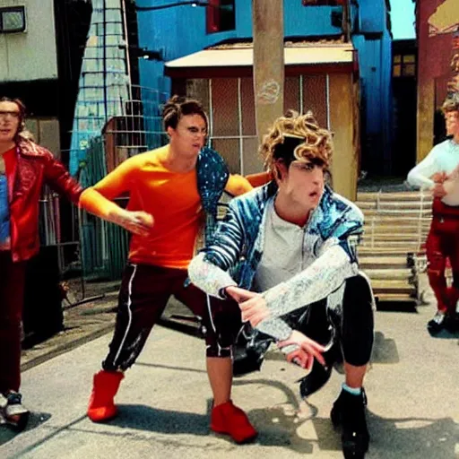 Prompt: a photograph from the set of ‘year 3000’ the music video