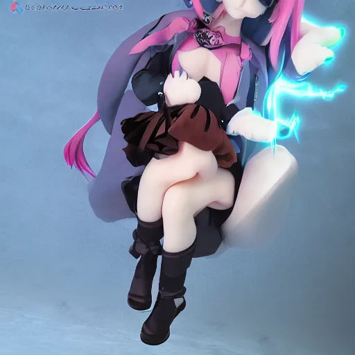 Image similar to cute fumo plush of the lord of the underworld hades herself, anime girl, vray