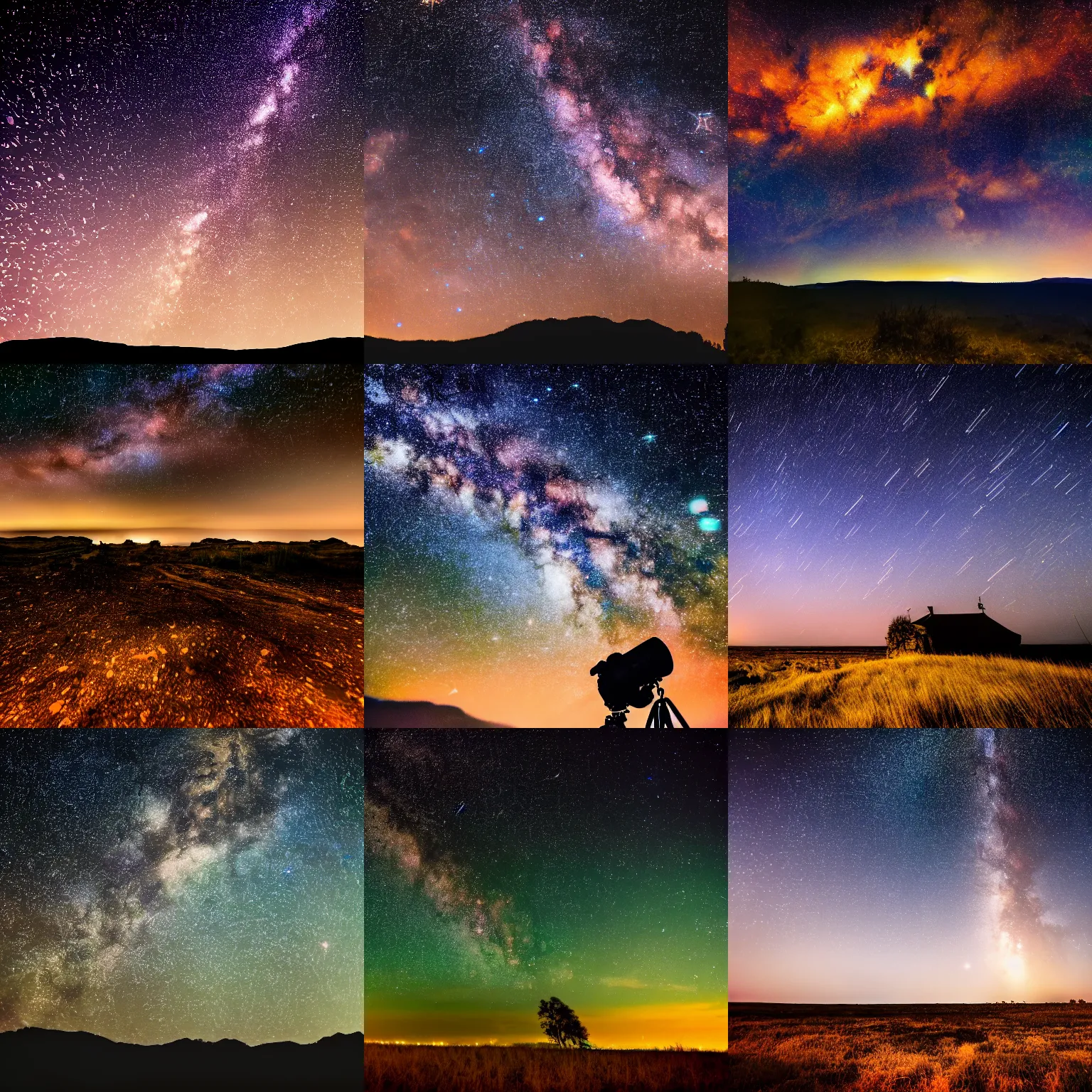 Image similar to HD Dslr professional photograph of landscape and a sky full of stars
