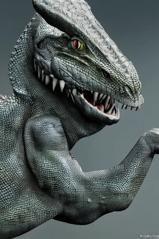 Image similar to lizardman, gray scales, anime, hd,