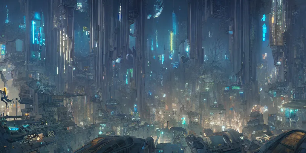 Prompt: a highly detailed artstation concept art of labrinth cyberpunk city, chris ware, peter mohrbacher, jane newland, peter gric, aaron horkey, illustration, intricate environment, game asset, unreal engine highly rendered