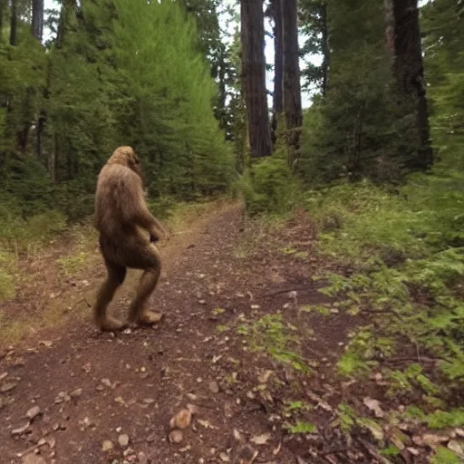 Image similar to trail cam footage of bigfoot