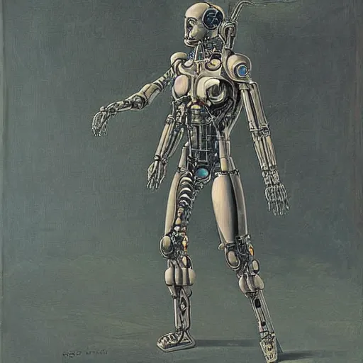 Prompt: a cyborg, by francesco botticini