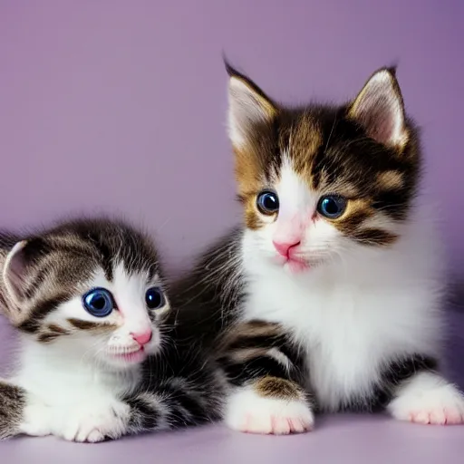 Prompt: cute kittens, studio photo