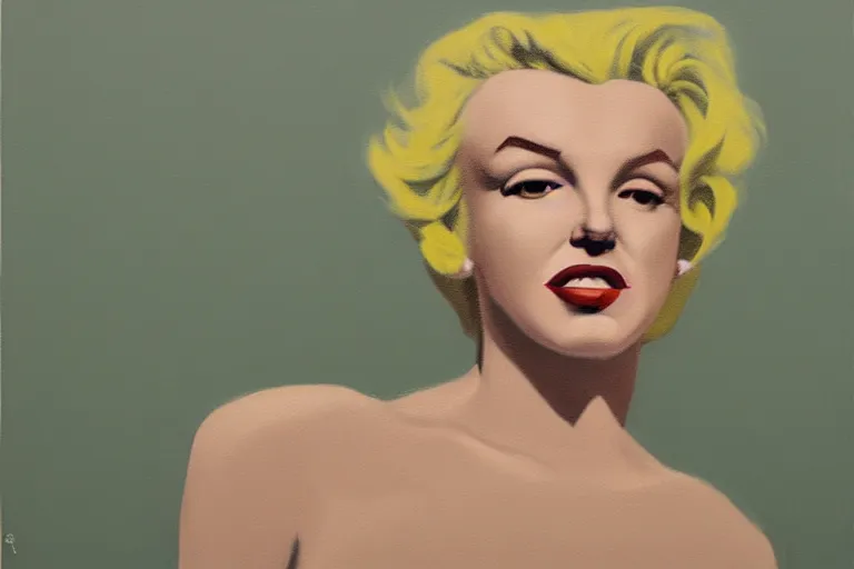 Image similar to portrait of merlyn monroe artwork by tim eitel
