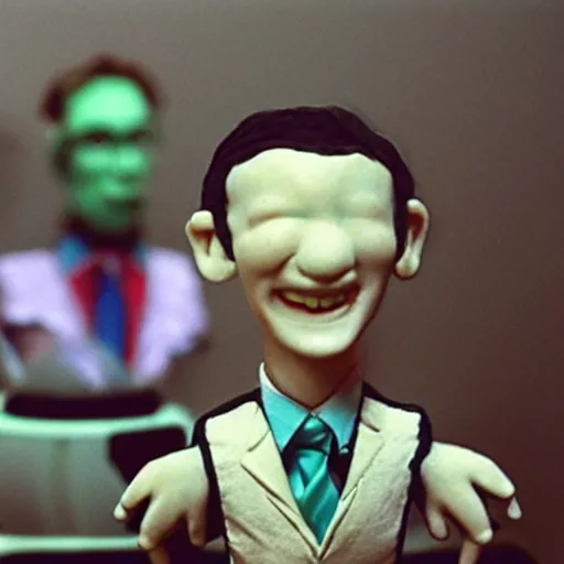 Image similar to claymation man who ’ s head is a television