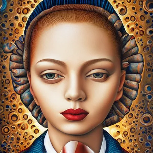 Image similar to art overload, art in excess, an ultrafine detailed painting by rafal olbinski, behance contest winner, pop surrealism, detailed painting, very detailed, minimalist, skeuomorphic, airbrush art