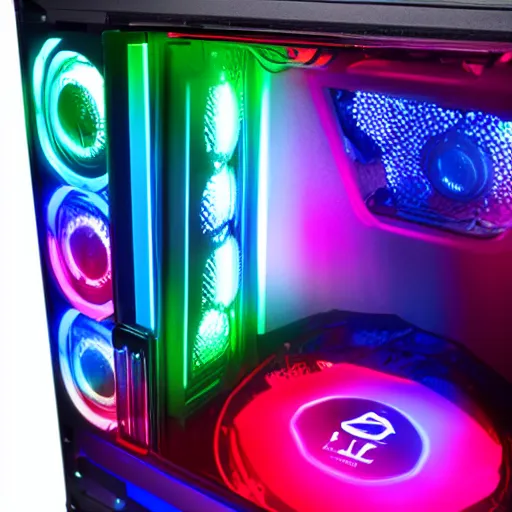 Prompt: RGB gaming pc