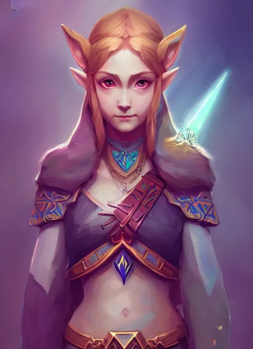 Image similar to zelda with triforce, fantasy, intricate, elegant, highly detailed, digital painting, artstation, concept art, wallpaper, smooth, sharp focus, illustration, art by wlop