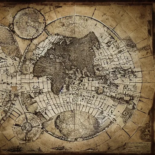 Image similar to ancient map, labyrinth map, old paper