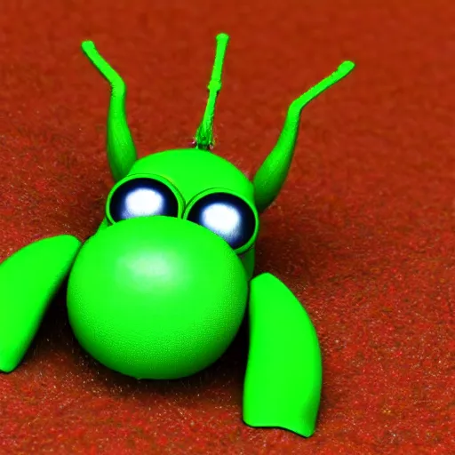 Prompt: cute bug. 3 d render. blender. colorful 3 d background. macro. 4 k