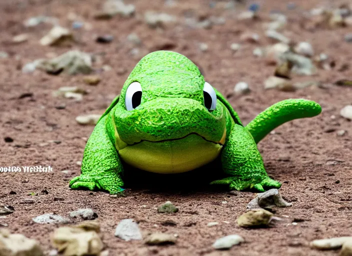 Image similar to national geographic wildlife photo of real life yoshi yoshi in real life in the wild, dinosaur turtle, 8 k, 8 5 mm f 5. 6