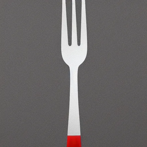 Prompt: fork, fork? fork! FORK, black background, crimson highlights