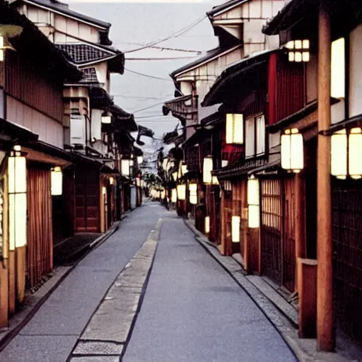 Image similar to Japan 1850's streets, color photo by Slim Aarons