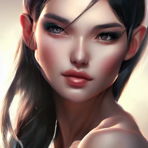 Image similar to a beautiful girl， by Artgerm Lau，hyperdetailed, trending on artstation, trending on deviantart