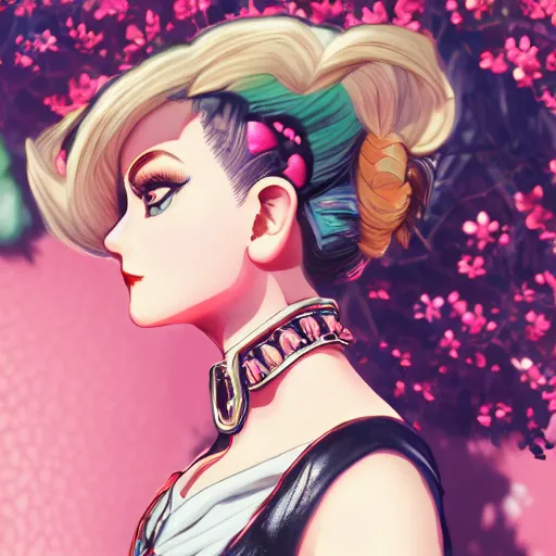 Prompt: beautiful little girl, profile picture, vintage fashion, highly detailed, reflection, 8 k, realistic artwork, hd, inspired by jojo bizarre adventure, 9 0 s anime art style, elegant, makeup