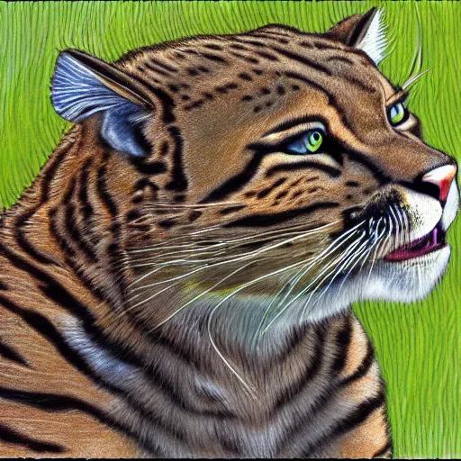 Image similar to sabertooth cat, photorealistic, 5 0 mm