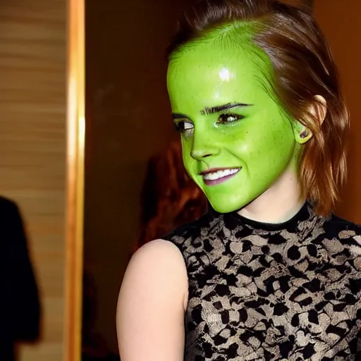 Image similar to emma watson as an avocado chair