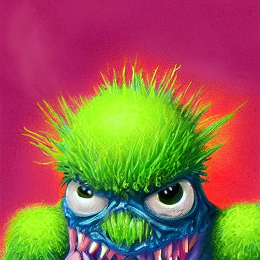 Image similar to a tennis ball monsters, colorful, digital art, fantasy, magic, chalk, trending on artstation, ultra detailed, professional illustration by basil gogos