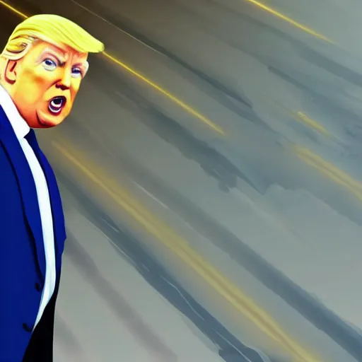 Image similar to donald trump as an avatar, photorealistic, cinematic