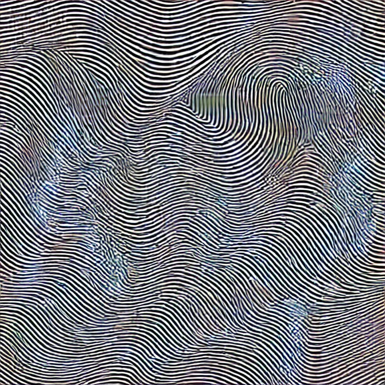 Image similar to illusory motion dazzle camouflage perlin noise prismatic optical illusion