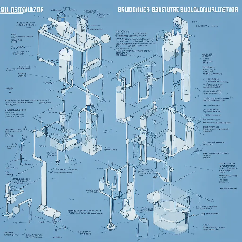 Prompt: Novel design of a bioreactor with all its measurements detailed. Patented Paper. Nobel Prize Winner. Blueprint
