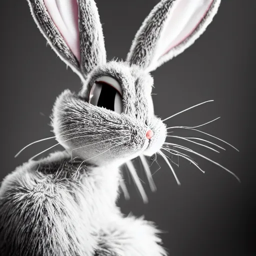 Image similar to Portrait of a bugs bunny, 85mm Lens F/1.8, award winning photography