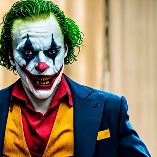 Image similar to film still of Seth Rogan as joker in the new Joker movie