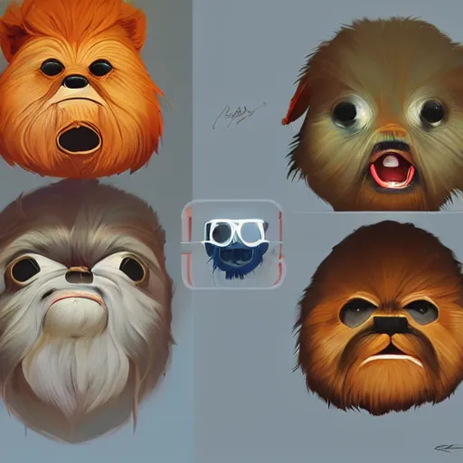 Image similar to face icon stylized minimalist ewoks, loftis, cory behance hd by jesper ejsing, by rhads, makoto shinkai and lois van baarle, ilya kuvshinov, rossdraws global illumination