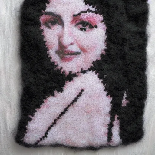 Image similar to madonna made from burning wool