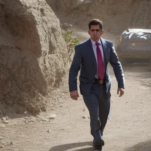 Image similar to a still of a kurdish! michael scott in the ofiice us, 8 k, high resolution