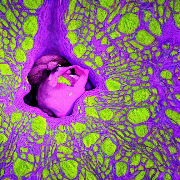 Prompt: detailed shot of inside a cavernous living stomach of a giant goddess, the walls purple and pulsing, lots of acid pooling up on the floor, digesting and dissolving a human that ended up inside, food pov, micro pov, vore, digital art, furry art, high quality, 8k 3D realistic, macro art, micro art, Furaffinity, Deviantart, Eka's Portal, G6