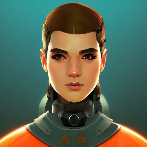 Prompt: Portrait of a futuristic soldier, LED helmet, mattepainting concept Blizzard pixar maya engine on stylized background splash comics global illumination lighting artstation lois van baarle, ilya kuvshinov, rossdraws