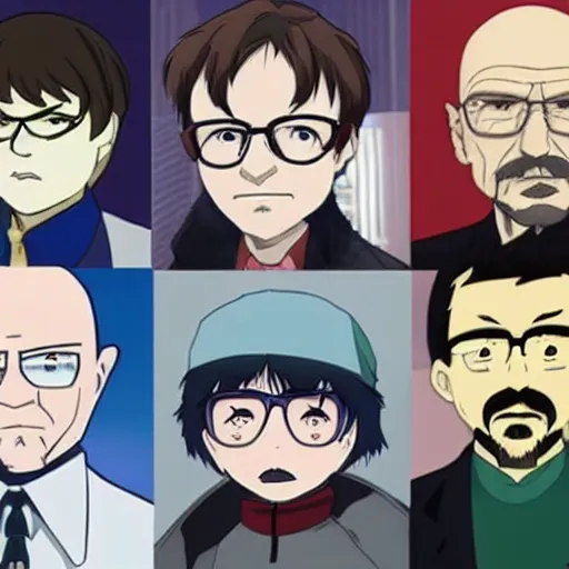 Image similar to walter white anime