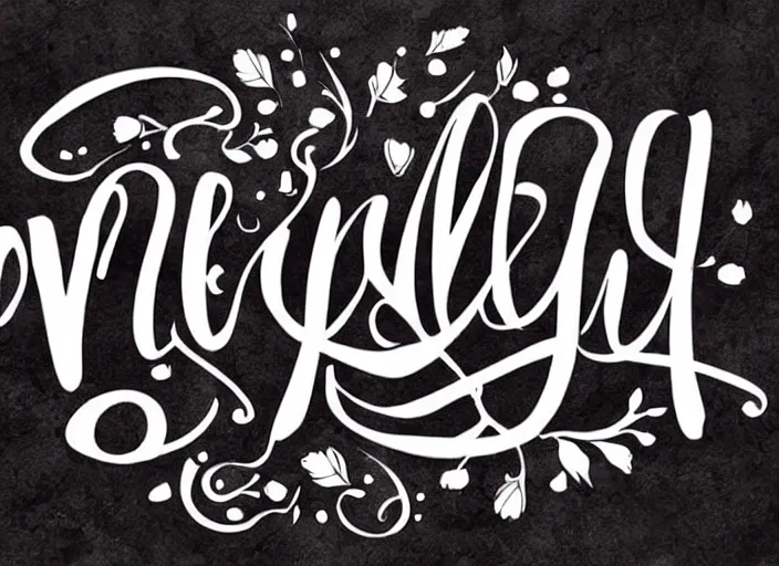 Image similar to beautiful handwriting style lettering