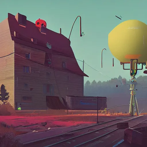 Prompt: concept art by simon stalenhag