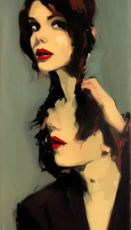 Image similar to a beautiful woman, portrait, by malcolm t. liepke