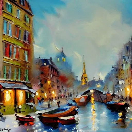 Prompt: a beautiful painting of a random scene by antoine blanchard