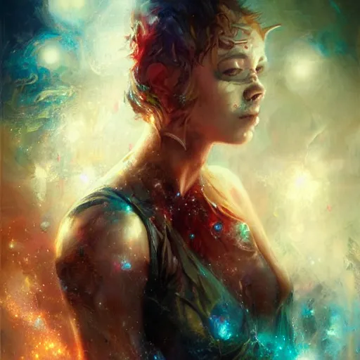Prompt: dream time in another reality by raymond swanland, highly detailed, bright tones