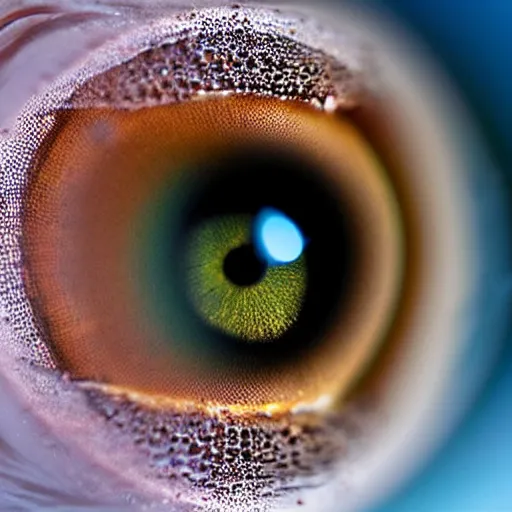 Image similar to infinity reflected in an eye macro
