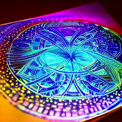 Image similar to lightpainting luminescent, diffuse luminescent lightpainting, intricate wiccan spectrum, highly detailed zen prisms, fully photorealistic, artstation, luminescent beautiful concept art, smoothened, sharp luminescent focus
