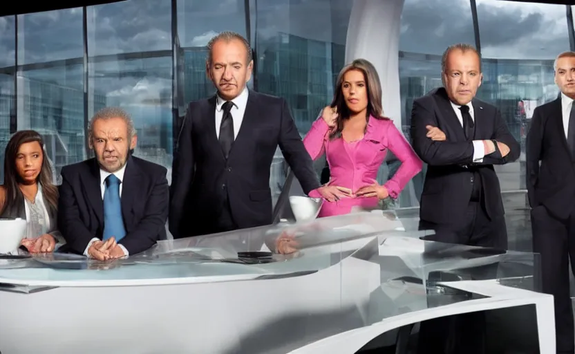 Prompt: alan sugar hands wailing. dream sequence. the apprentice