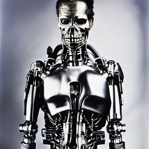 Image similar to the terminator, richard avedon large format film photograph