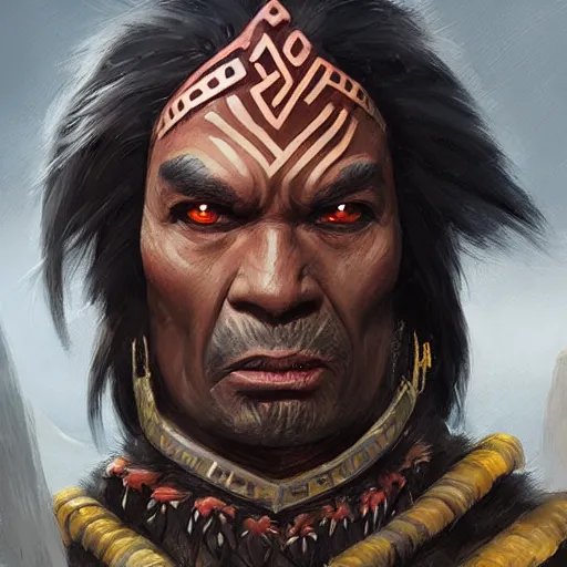 Image similar to Maori Tlingit Klingon by Greg Rutkowski